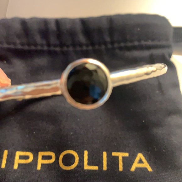 Ippolita Wonderland hinge bangle in sterling silver with a hematite stone - Picture 5 of 5
